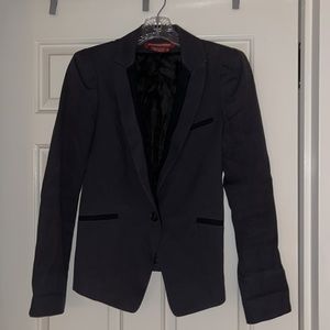 Comptoir des Cotonniers Grey Blazer with Black Inserts on Lapels and Pockets